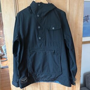 Black Reversible Burton Ski/Snowboard Pullover Winter Jacket